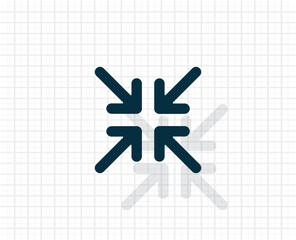 Fototapeta premium Vector icon of dark color on light checkered background