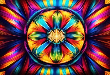 reflective surface displaying vibrant light patterns vivid colors intricate designs, art, artwork, artistic, creation, exhibition, spectacle, scene, visuals