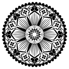 Black arabesque patterned design element transparent png