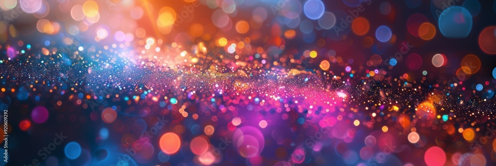 Poster a truly stunning and delightful blend of colorful bokeh lights collectively creating a magical atmos