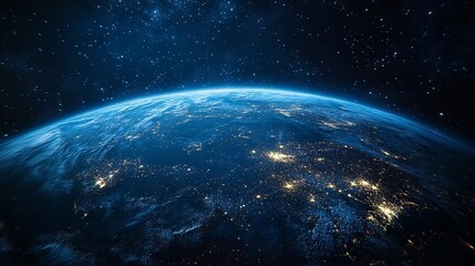 Obraz premium the earth is being shown in front of some stars in