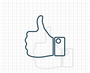 Vector icon of dark color on light checkered background