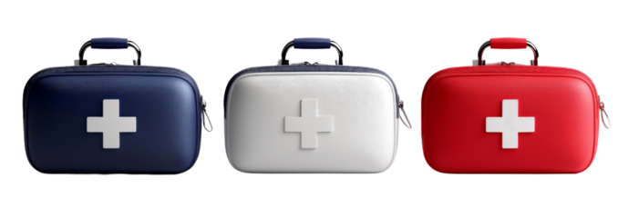 First aid kit isolated on transparent background