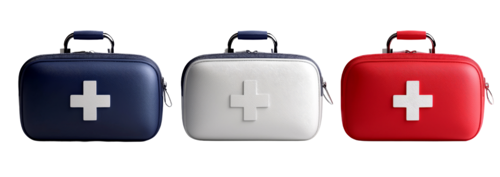 First aid kit isolated on transparent background