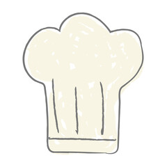 Cute doodle chef hat sticker design element