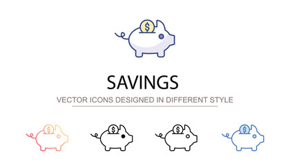 Fototapeta premium Savings icon design with white background stock illustration