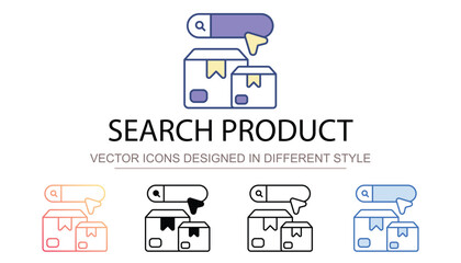 Search Product icon design with white background stock illustration