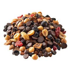 Obraz premium Trail mix - isolated white background, without shadow, single object, detailed, PNG dicut style