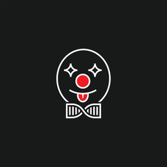 Clown DNA logo vector