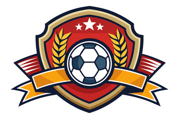 soccer ball and shield logo