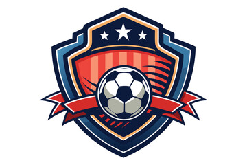 soccer ball and shield logo