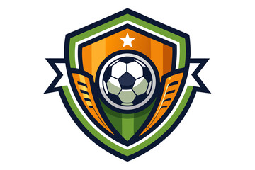 Obraz premium soccer ball and shield logo