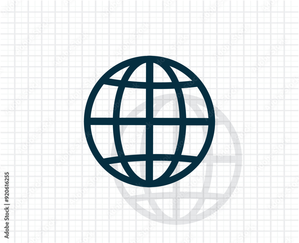 Poster vector icon of dark color on light checkered background