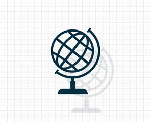 Obraz premium Vector icon of dark color on light checkered background