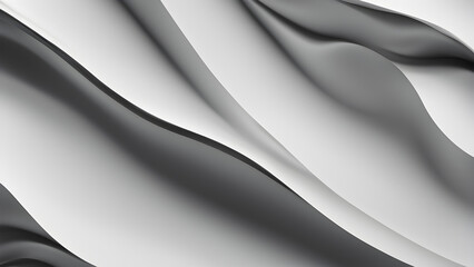 A minimalist 3D rendering featuring a subtle wave pattern with smooth gradients and gentle lighting, creating a calm and refined background perfect for PPT cover pages.