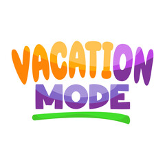 Premium download sticker of vacation mode


