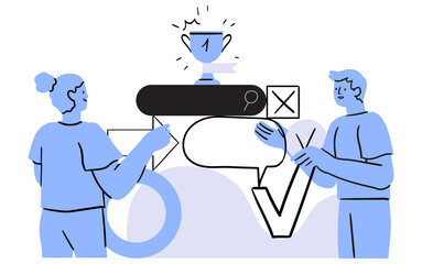 Business co-working workflow concept. Team, people, colleagues in company, organization, creative employees working together on project searching for ideas. Corporate work, partnership and leadership.