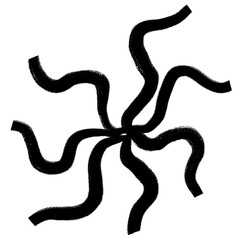 Fototapeta premium Abstract doodle png sticker, drawing illustration, transparent background