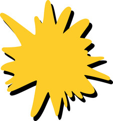 Comic-style explosion clouds with bold speech bubbles, dynamic sound effects, and vibrant pop art text frames.