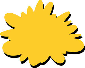 Comic-style explosion clouds with bold speech bubbles, dynamic sound effects, and vibrant pop art text frames.