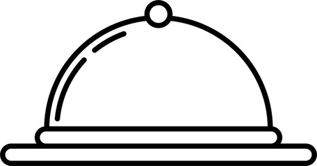 Food tray icon outline vector illustration
