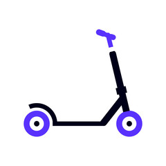 Scooter transport flat icon, side view