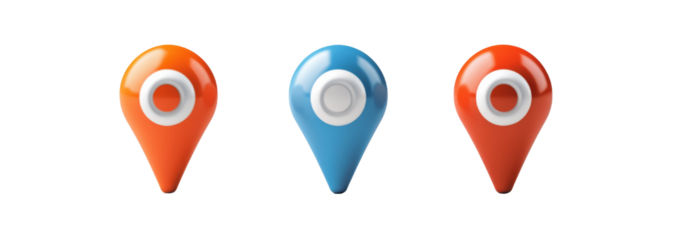 Address location pointer symbol isolated on transparent background