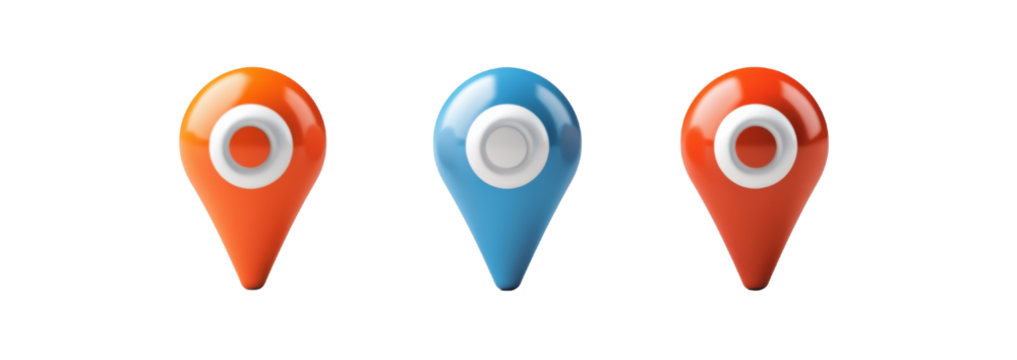Address location pointer symbol isolated on transparent background