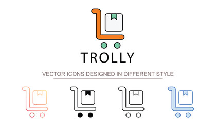 Trolly icon design with white background stock illustration