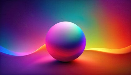 Abstract wallpaper, colorful orb on gradient background, colorful 3d orb wallpaper,