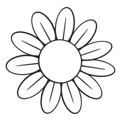 Cartoon flower png, retro illustration, transparent background