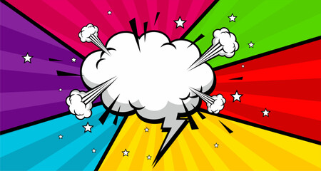 abstract comic book, pop art cartoon layout template halftone dotted background with blank space for add your text vector illustration