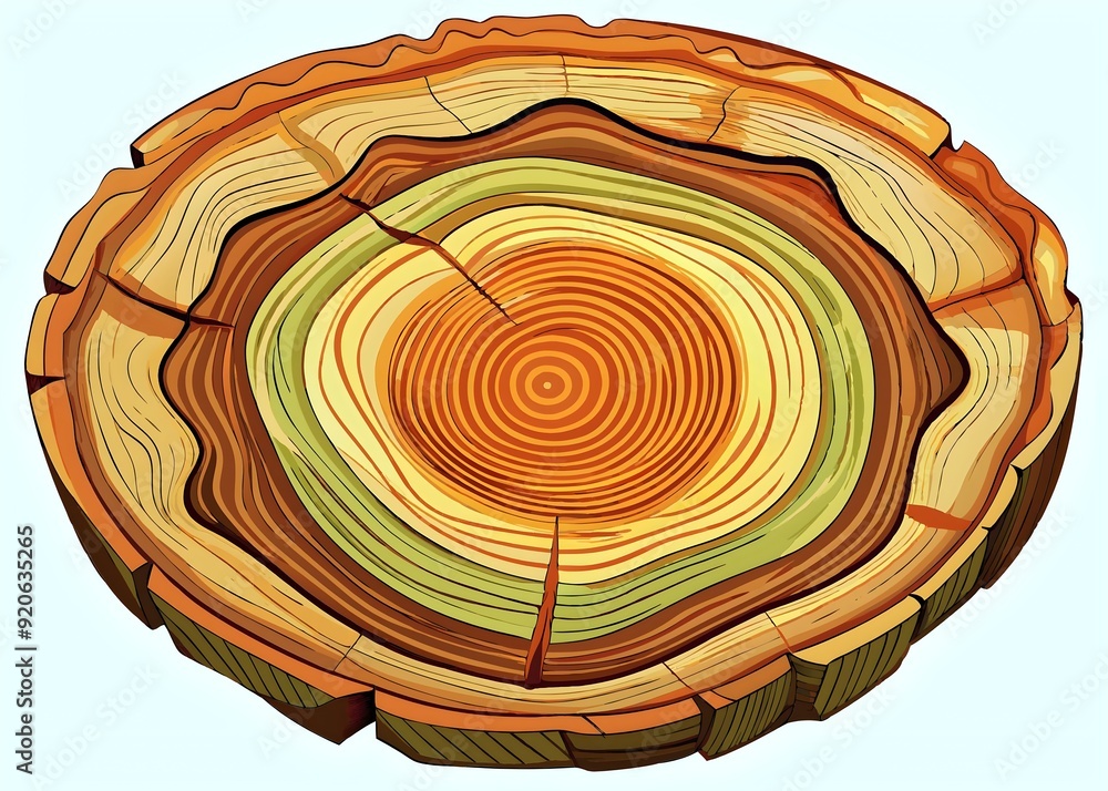 Poster wood grain circular cross section tree timbers patterns log natural artistry structure textures