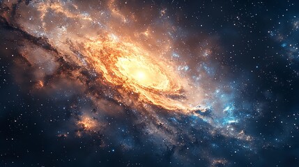 Fototapeta premium A beautiful, colorful, and surreal landscape with a large