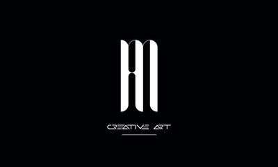 HM, MH, H, M abstract letters logo monogram