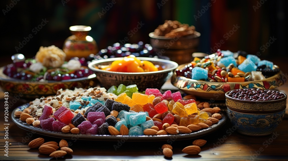 Poster candies in a bowl