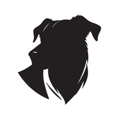 Animal Head silhouette vector style with white background