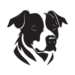 Animal Head silhouette vector style with white background