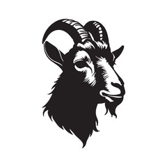 Animal Head silhouette vector style with white background