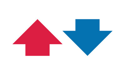 Hot Cold Red Blue Short Arrows