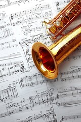 Saxophone on Sheet Music