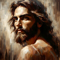 Radiant Portrait of Jesus' Face