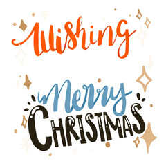 Festive Christmas png quote sticker, cute lettering design