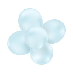 Gray birthday balloons png sticker, transparent background