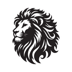 Animal Head silhouette vector style with white background