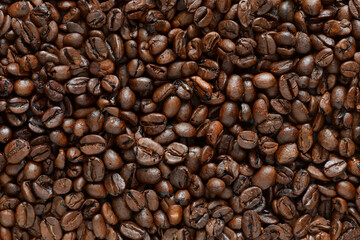 Aromatic Roasted Coffee Beans Background