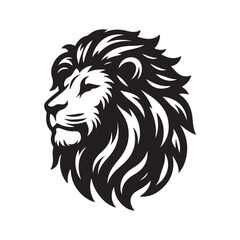 Animal Head silhouette vector style with white background