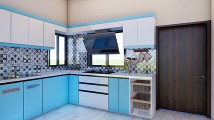 modern kitchen interior