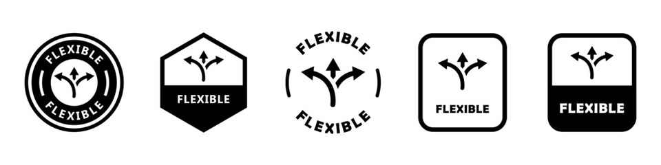 Flexible - vector signs for packaging label.