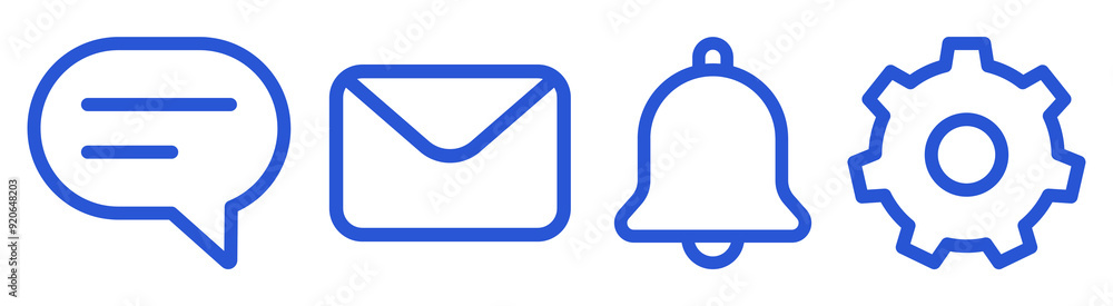 Poster vector of application icons set